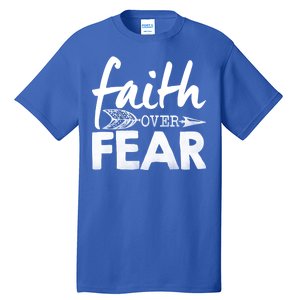 Faith Over Fear Christian Arrow Tall T-Shirt