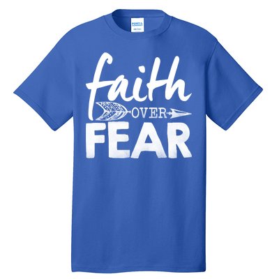 Faith Over Fear Christian Arrow Tall T-Shirt