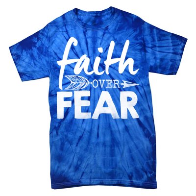 Faith Over Fear Christian Arrow Tie-Dye T-Shirt