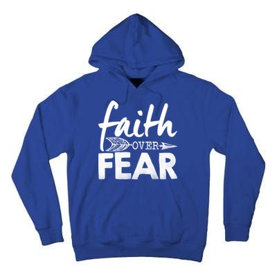 Faith Over Fear Christian Arrow Tall Hoodie