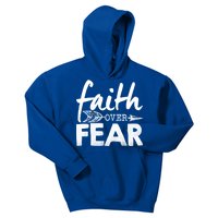 Faith Over Fear Christian Arrow Kids Hoodie