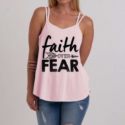 Faith Over Fear Christian Arrow Women's Strappy Tank