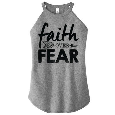 Faith Over Fear Christian Arrow Women’s Perfect Tri Rocker Tank