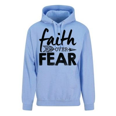 Faith Over Fear Christian Arrow Unisex Surf Hoodie