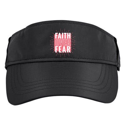 Faith Over Fear Cute Christian Quote  Adult Drive Performance Visor