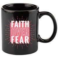 Faith Over Fear Cute Christian Quote  11oz C Handle Ceramic Mug