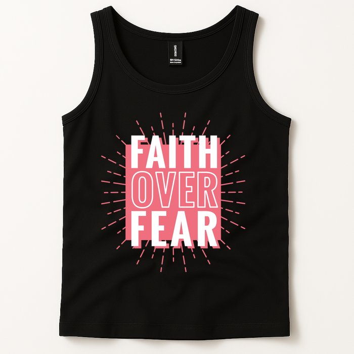 Faith Over Fear Cute Christian Quote  Tank Top