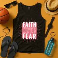 Faith Over Fear Cute Christian Quote  Tank Top