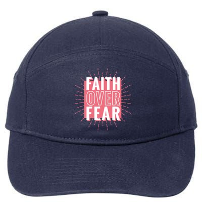 Faith Over Fear Cute Christian Quote  7-Panel Snapback Hat