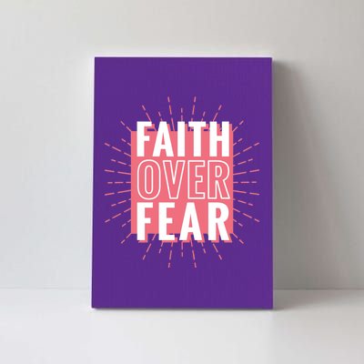 Faith Over Fear Cute Christian Quote  Canvas