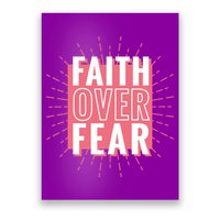 Faith Over Fear Cute Christian Quote  Poster