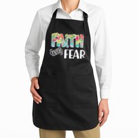 Faith Over Fear Flower Pattern Apron