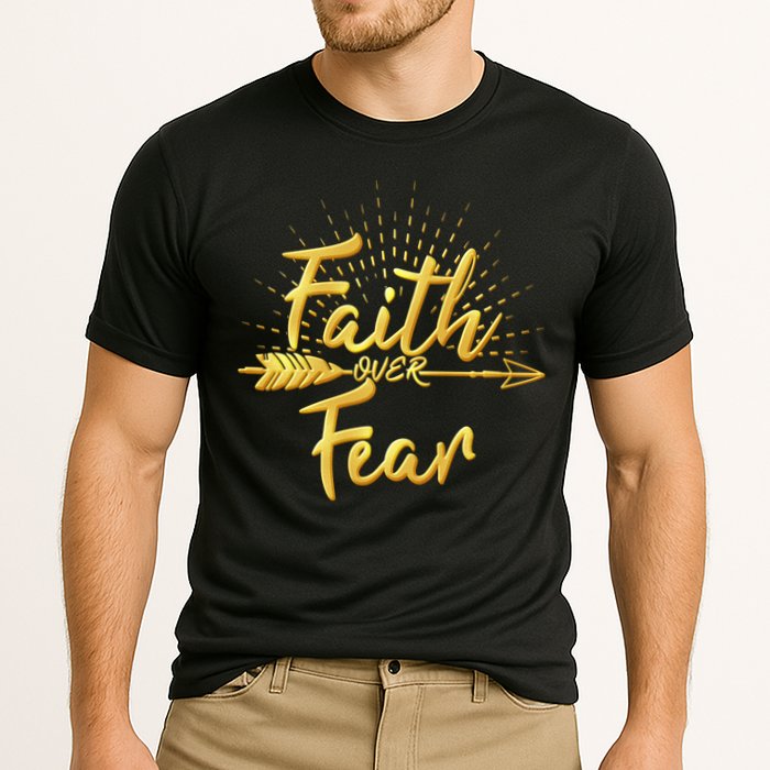 Faith Over Fear Gold Limited Edition Performance Shirt