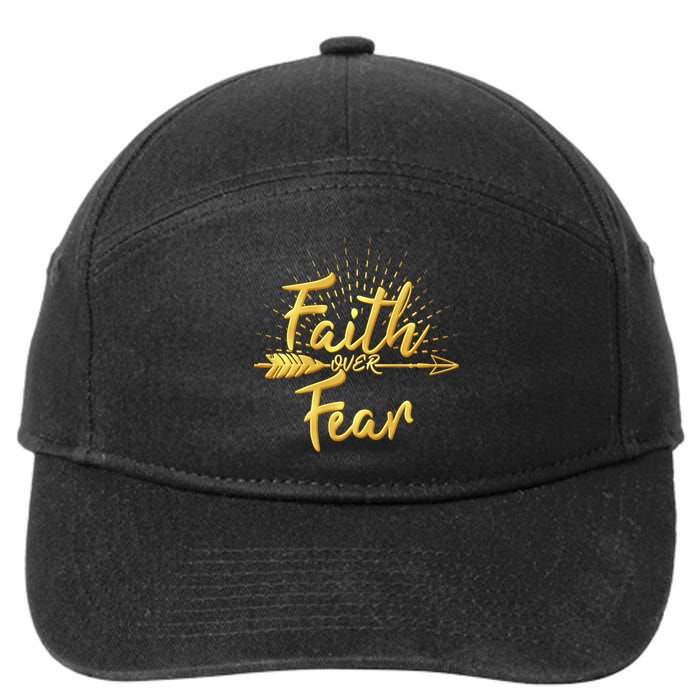 Faith Over Fear Gold Limited Edition 7-Panel Snapback Hat