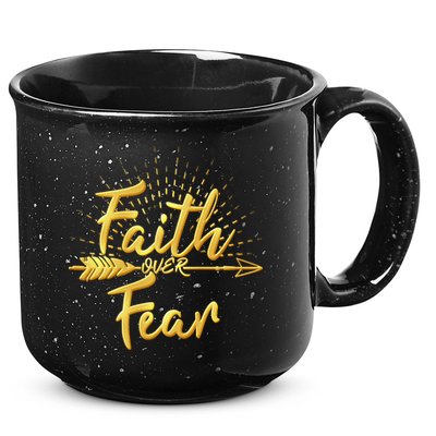 Faith Over Fear Gold Limited Edition 15oz Campfire Ceramic Mug