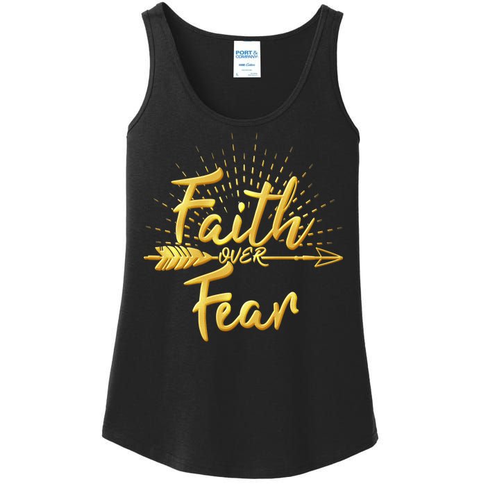 Faith Over Fear Gold Limited Edition Ladies Essential Tank