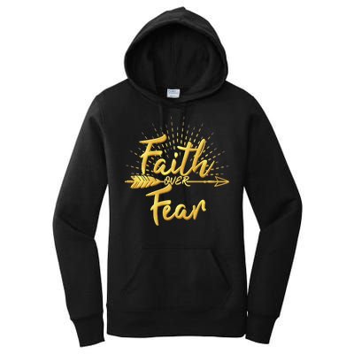 Faith Over Fear Gold Limited Edition Women's Pullover Hoodie