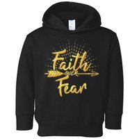 Faith Over Fear Gold Limited Edition Toddler Hoodie