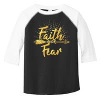 Faith Over Fear Gold Limited Edition Toddler Fine Jersey T-Shirt