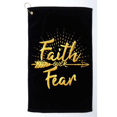 Faith Over Fear Gold Limited Edition Platinum Collection Golf Towel