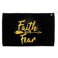 Faith Over Fear Gold Limited Edition Grommeted Golf Towel