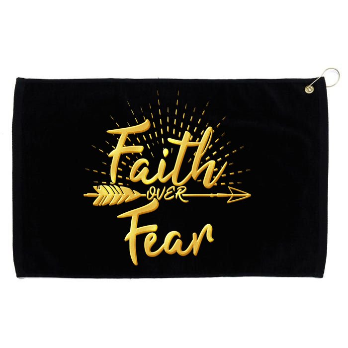 Faith Over Fear Gold Limited Edition Grommeted Golf Towel