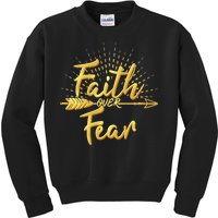 Faith Over Fear Gold Limited Edition Kids Sweatshirt