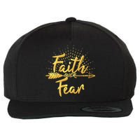 Faith Over Fear Gold Limited Edition Wool Snapback Cap