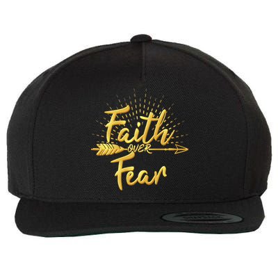 Faith Over Fear Gold Limited Edition Wool Snapback Cap