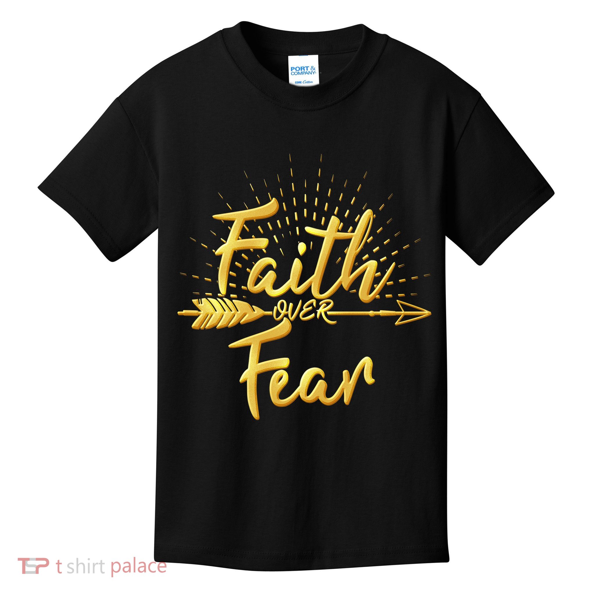 Faith Over Fear Gold Limited Edition Kids T-Shirt
