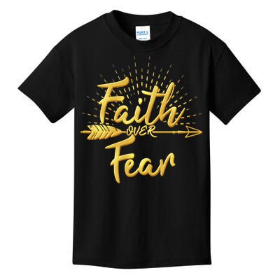 Faith Over Fear Gold Limited Edition Kids T-Shirt