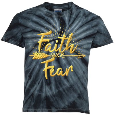 Faith Over Fear Gold Limited Edition Kids Tie-Dye T-Shirt