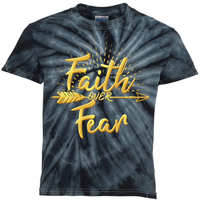 Faith Over Fear Gold Limited Edition Kids Tie-Dye T-Shirt