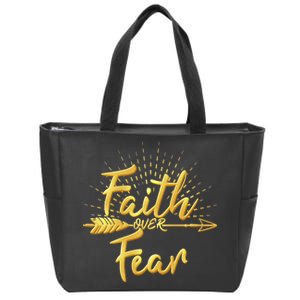 Faith Over Fear Gold Limited Edition Zip Tote Bag