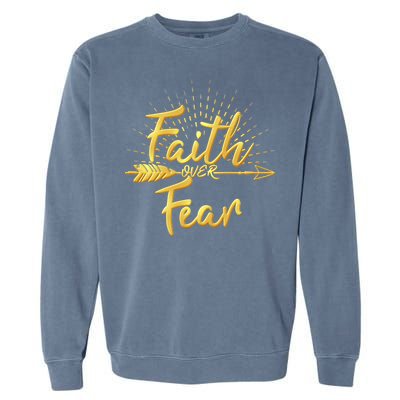 Faith Over Fear Gold Limited Edition Garment-Dyed Sweatshirt