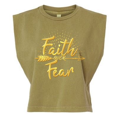 Faith Over Fear Gold Limited Edition Garment-Dyed Women's Muscle Tee