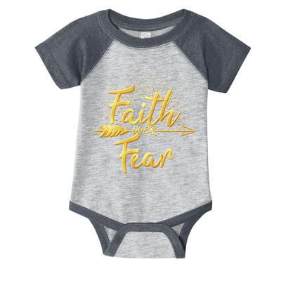 Faith Over Fear Gold Limited Edition Infant Baby Jersey Bodysuit