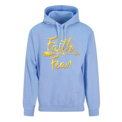 Faith Over Fear Gold Limited Edition Unisex Surf Hoodie