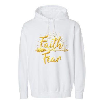 Faith Over Fear Gold Limited Edition Garment-Dyed Fleece Hoodie