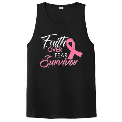 Faith Over Fear Survivor Breast Cancer Awareness PosiCharge Competitor Tank