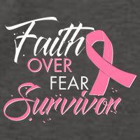 Faith Over Fear Survivor Breast Cancer Awareness Vector Backpack