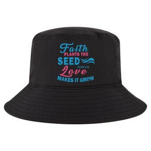 Faith Plants The Seed Love Makes It Grow John 3:16 Cool Comfort Performance Bucket Hat