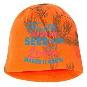 Faith Plants The Seed Love Makes It Grow John 3:16 Kati - Camo Knit Beanie