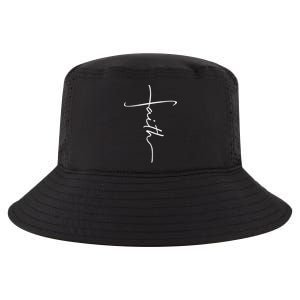 Faith Simple Script Logo Cool Comfort Performance Bucket Hat