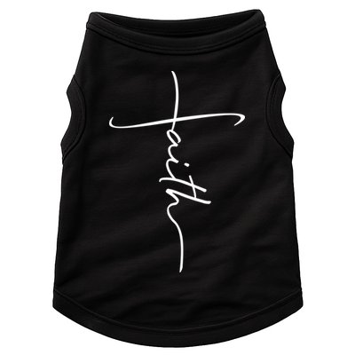 Faith Simple Script Logo Doggie Tank