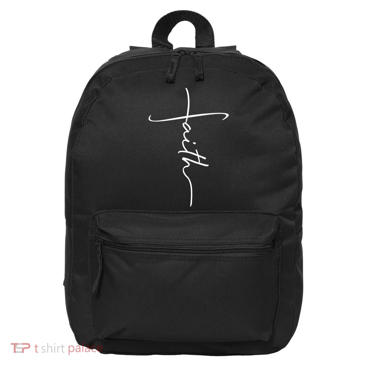 Faith Simple Script Logo 16 in Basic Backpack