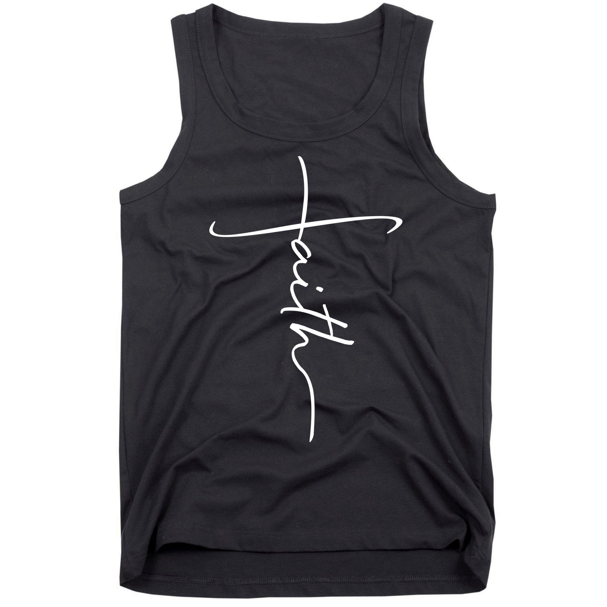 Faith Simple Script Logo Tank Top
