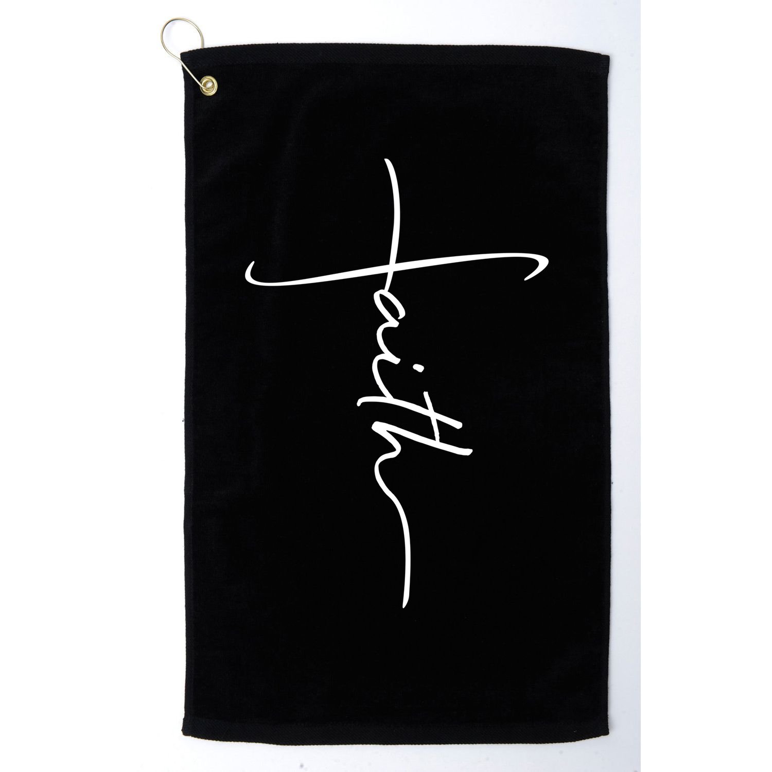 Faith Simple Script Logo Golf Towel