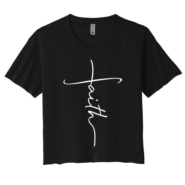 Faith Simple Script Logo Crop Top