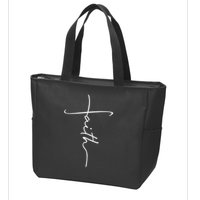 Faith Simple Script Logo Zip Tote Bag